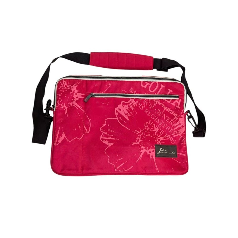 Golla Pink Floral Laptop Messenger Bag With Adjustable Strap 15" x 11"